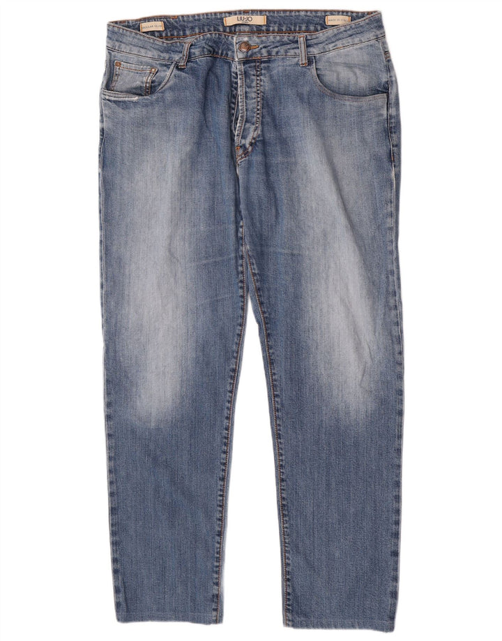 Liu Jo Herren Regular Slim Jeans W38 L31 Blaue Baumwolle