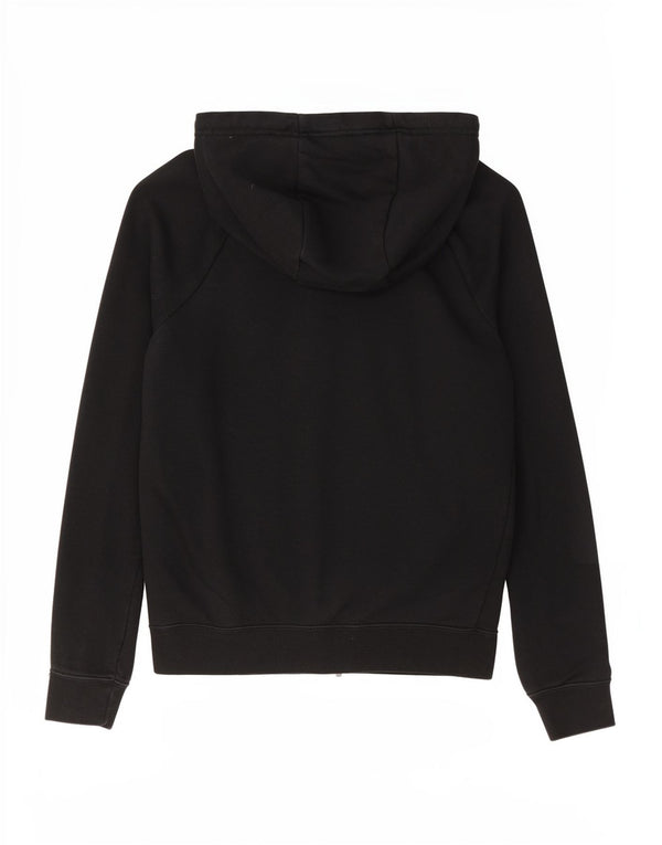 Nike Damen Zip Hoodie Pullover UK 6 XS Schwarz Baumwolle Sport