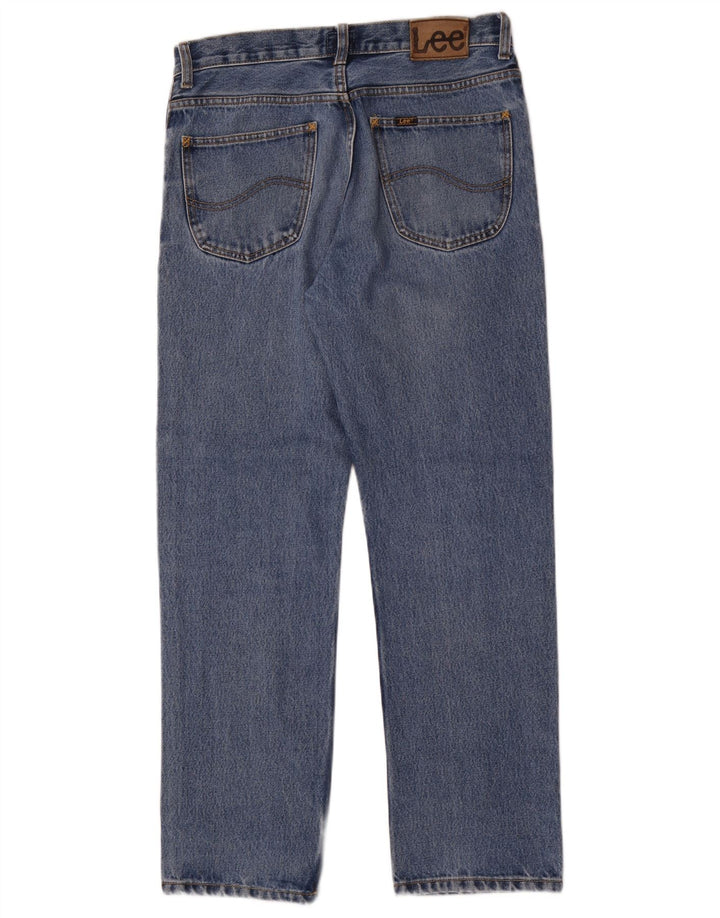Lee Herren Straight Jeans W32 L30 Blaue Baumwolle