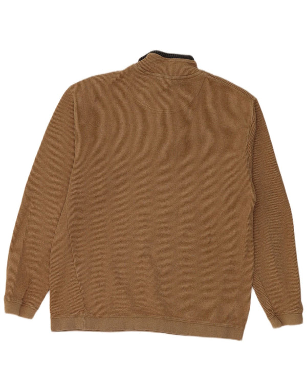 Watson's Womens Zip Neck Jumper Sweater IT 52/54 Large Beige Cotton