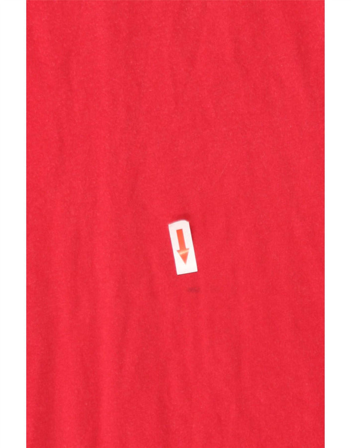 Reebok Herren T-Shirt Top Mittelrote Baumwolle