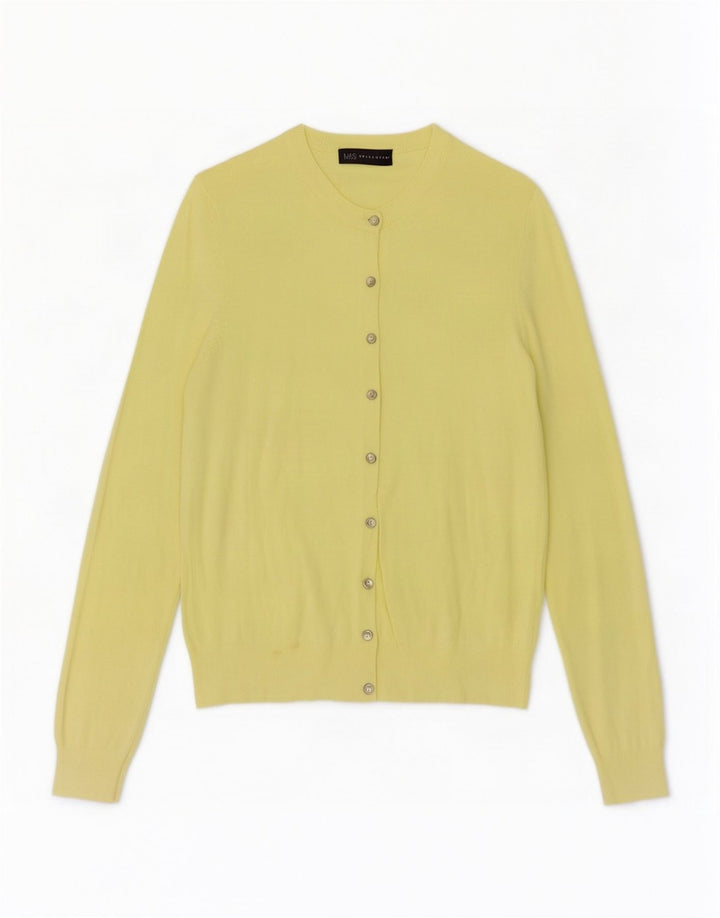 Marks & Spencer Damen-Cardigan-Pullover UK 12 Mittelgelbe Viskose