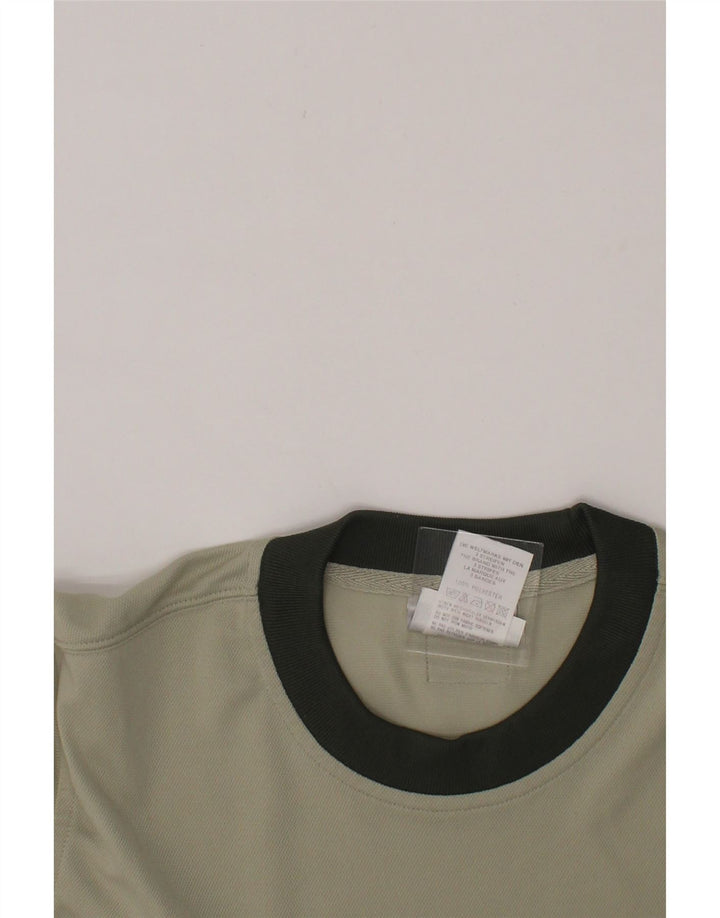 ADIDAS Boys T-Shirt Top 15-16 Years Khaki Polyester Vintage Adidas and Second-Hand Adidas from Messina Hembry 
