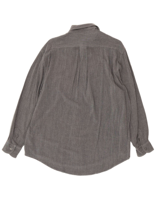 Trussardi Herrenhemd XL Graue Viskose