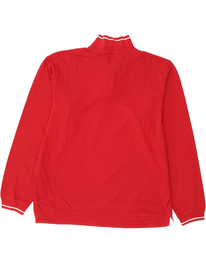 CHAMPION Mens Zip Neck Sweatshirt Jumper XL Red Cotton Vintage Champion and Second-Hand Champion from Messina Hembry 