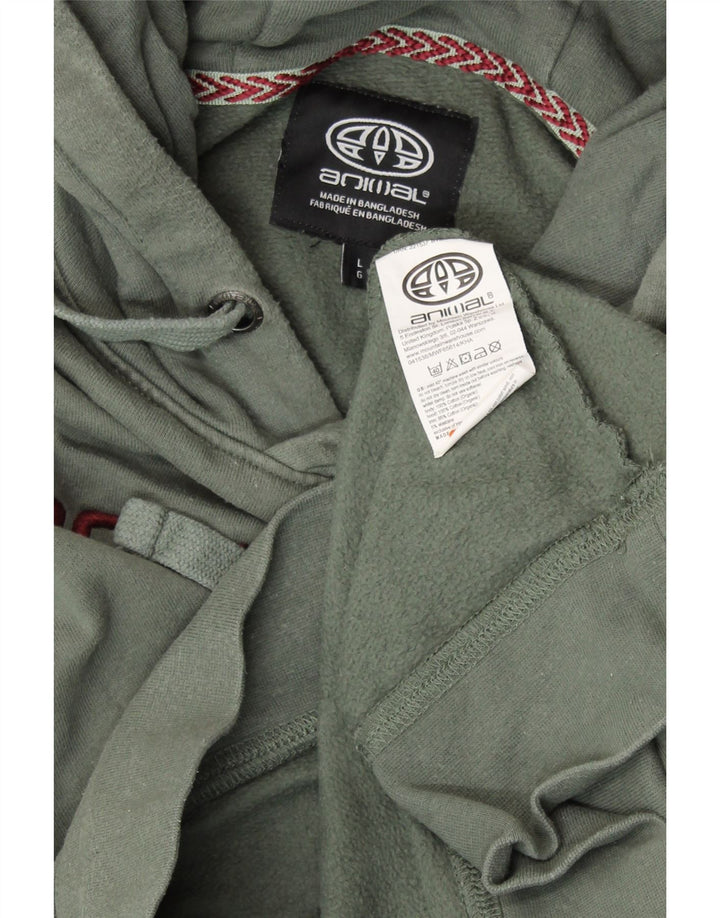 ANIMAL Herren-Kapuzenpullover mit Grafik, groß, grüne Baumwolle