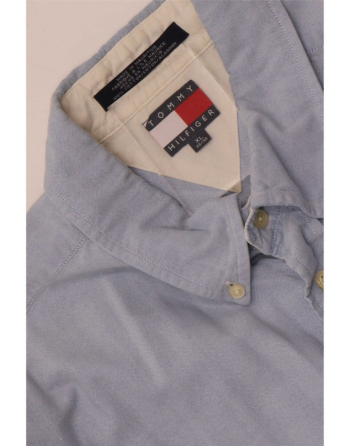 Tommy Hilfiger Herrenhemd XL, blaue Baumwolle