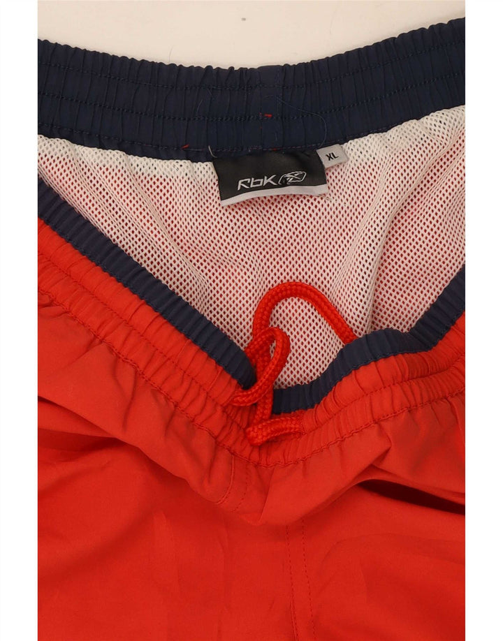 Reebok Herren Badeshorts XL Rot Colourblock