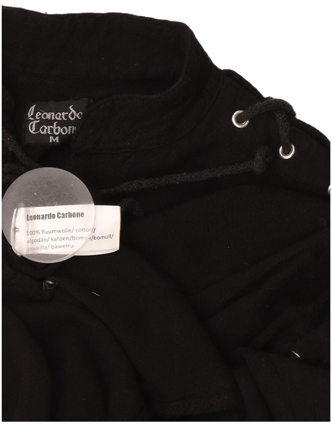 Leonardo Carbone Damen Pullover-Hemdbluse UK 14 Mittelschwarze Baumwolle