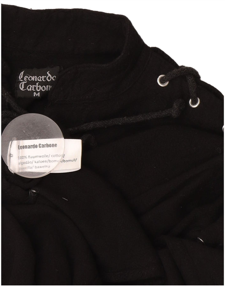 Leonardo Carbone Damen Pullover-Hemdbluse UK 14 Mittelschwarze Baumwolle