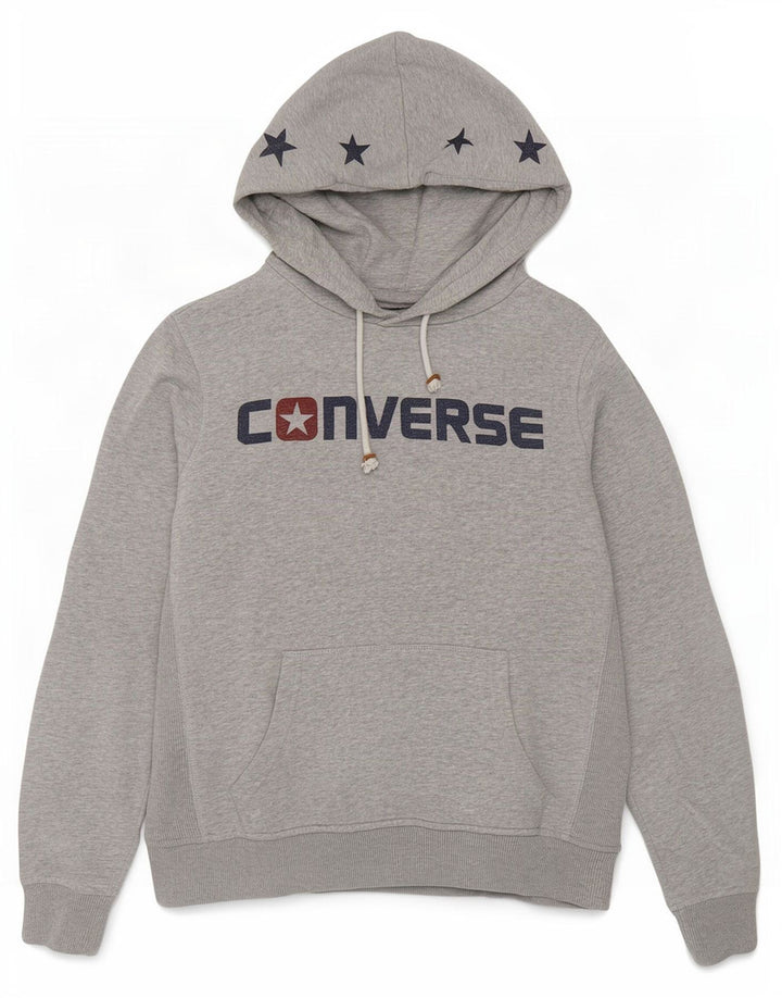 Converse Damen Graphic Hoodie Pullover UK 14 Mittelgrau