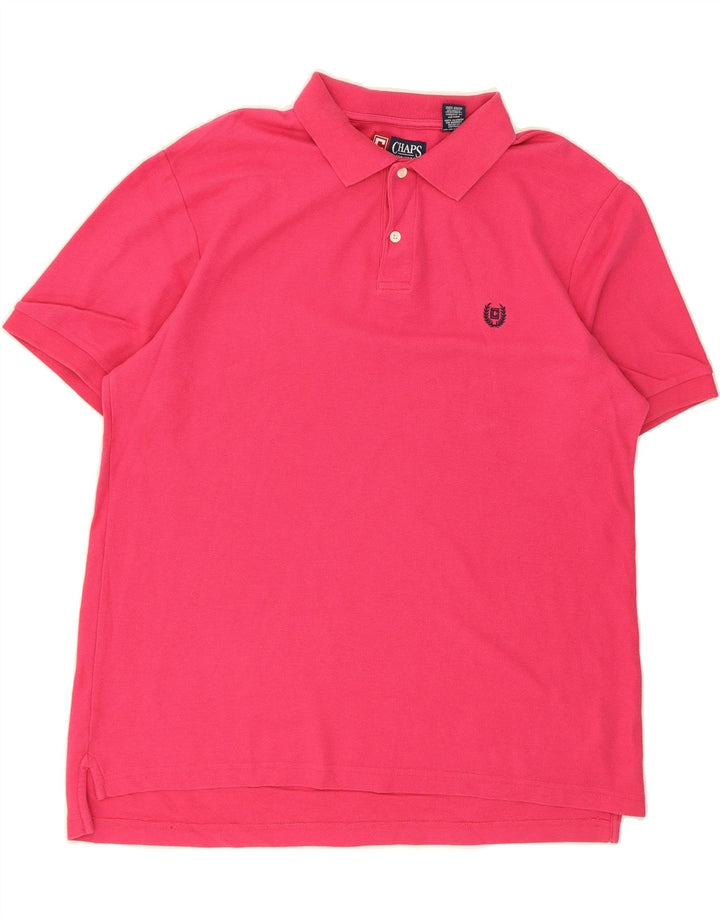 CHAPS Mens Polo Shirt XL Pink Cotton Vintage Chaps and Second-Hand Chaps from Messina Hembry 