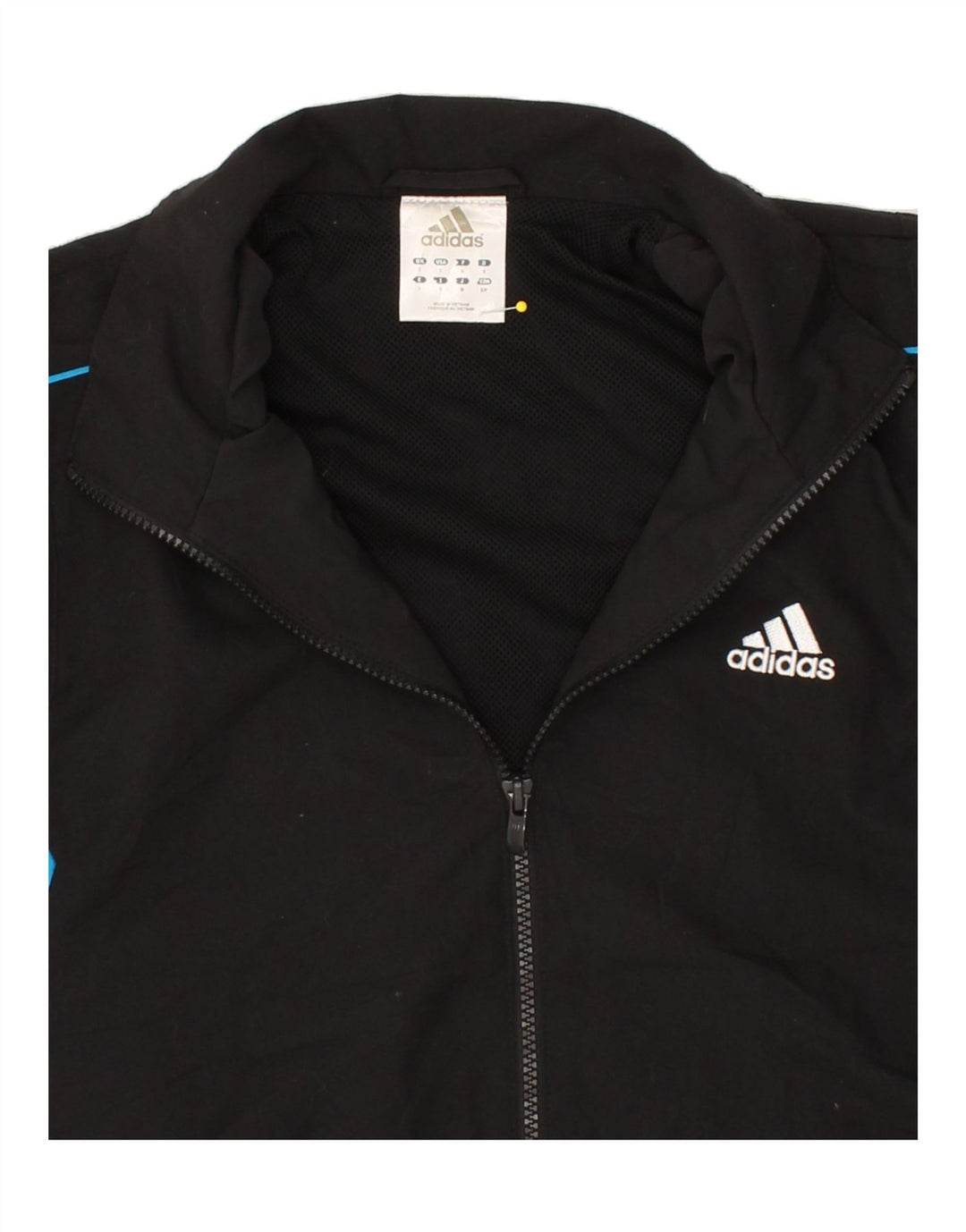 ADIDAS Herren-Trainingsanzugoberteil mit Grafik, Größe S, Schwarz, Farbblock-Polyester
