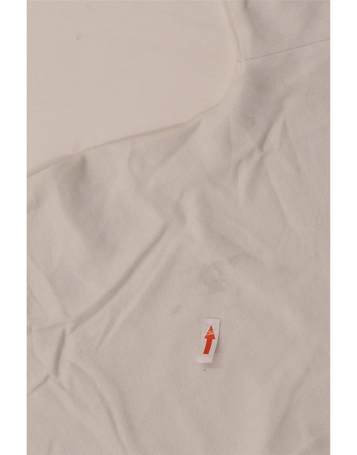Übergroßes T-Shirt-Oberteil von Zara für Damen, UK 10, Größe S, weiße Baumwolle