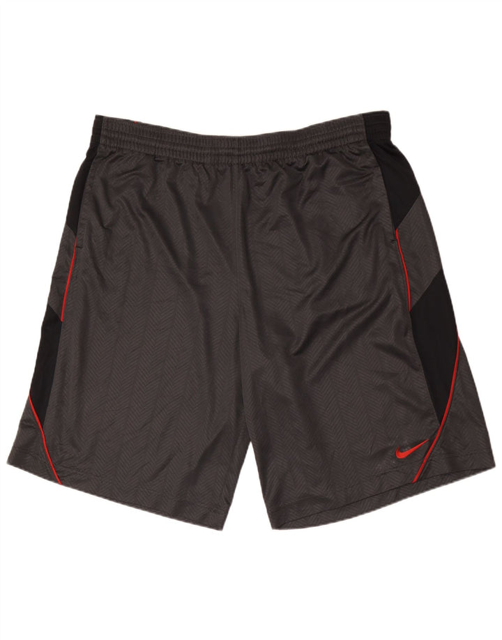 Nike Herren-Sportshorts 2XL Graues Colourblock-Polyester