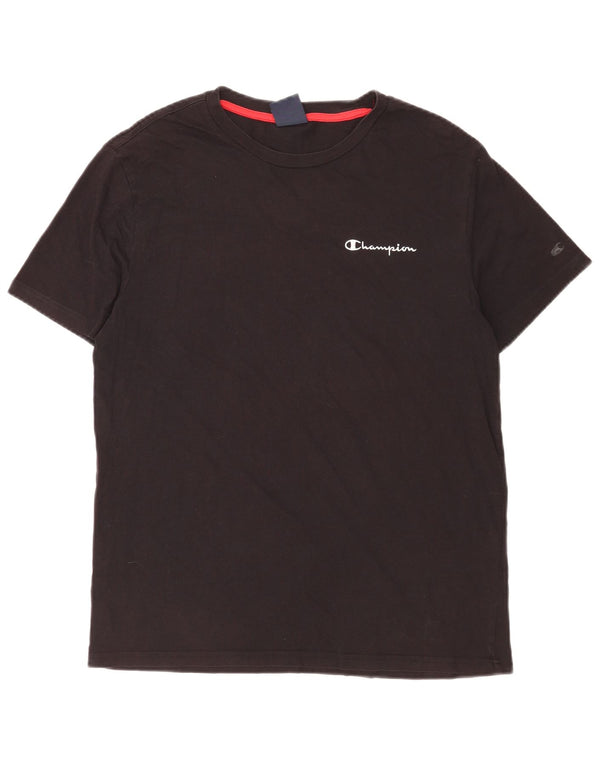 Champion Herren T-Shirt Top Medium Schwarz Baumwolle