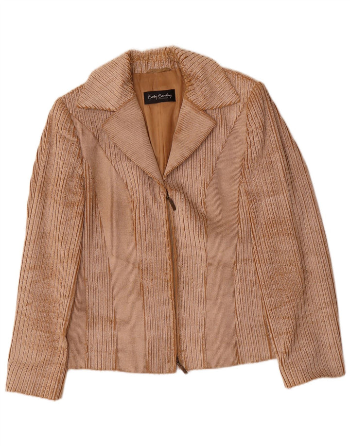 Betty Barclay Damen Blazer Jacke UK 12 Medium Beige Polyurethan