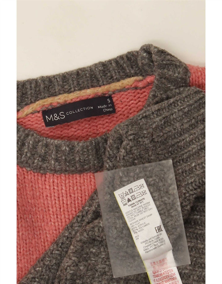 Marks & Spencer Damen-Pullover mit U-Boot-Ausschnitt, Gr. 10, Größe S, Mehrfarbig