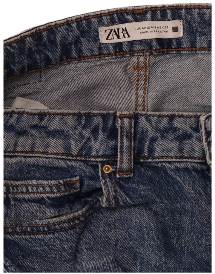 ZARA Damen Tapered Jeans EU 42 Large W32 L28 Blau