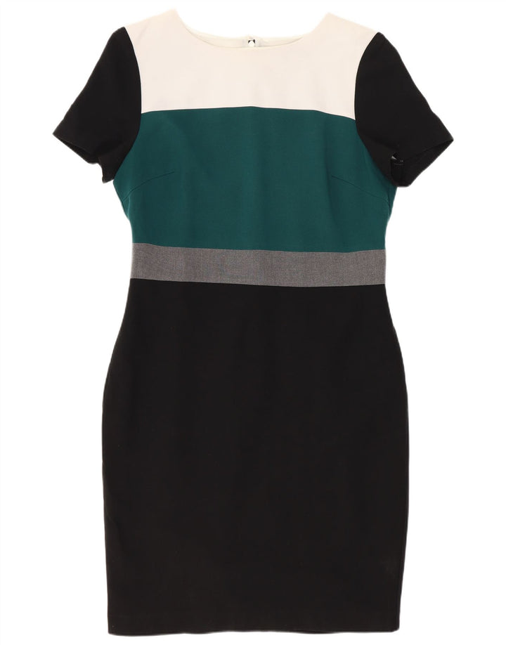 Marks & Spencer Damen Etuikleid UK 12 Medium Mehrfarbig Colourblock
