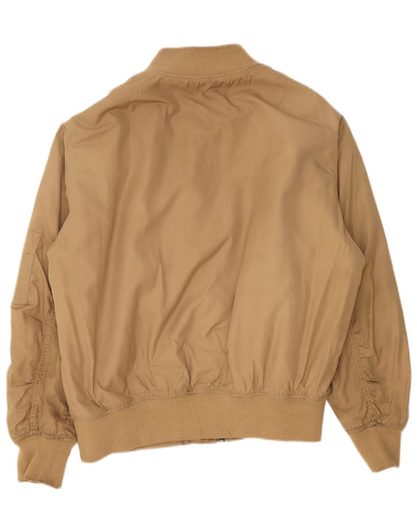 Topshop Damen Übergroße Bomberjacke UK 12 Medium Beige Polyester