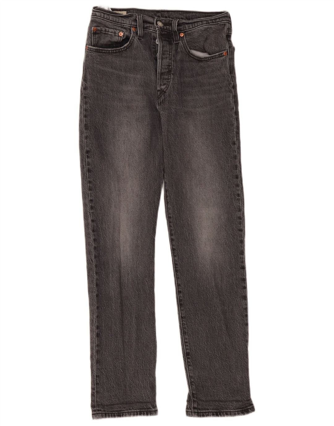 Levi's Womens 501 Straight Jeans W26 L30 Grey Cotton
