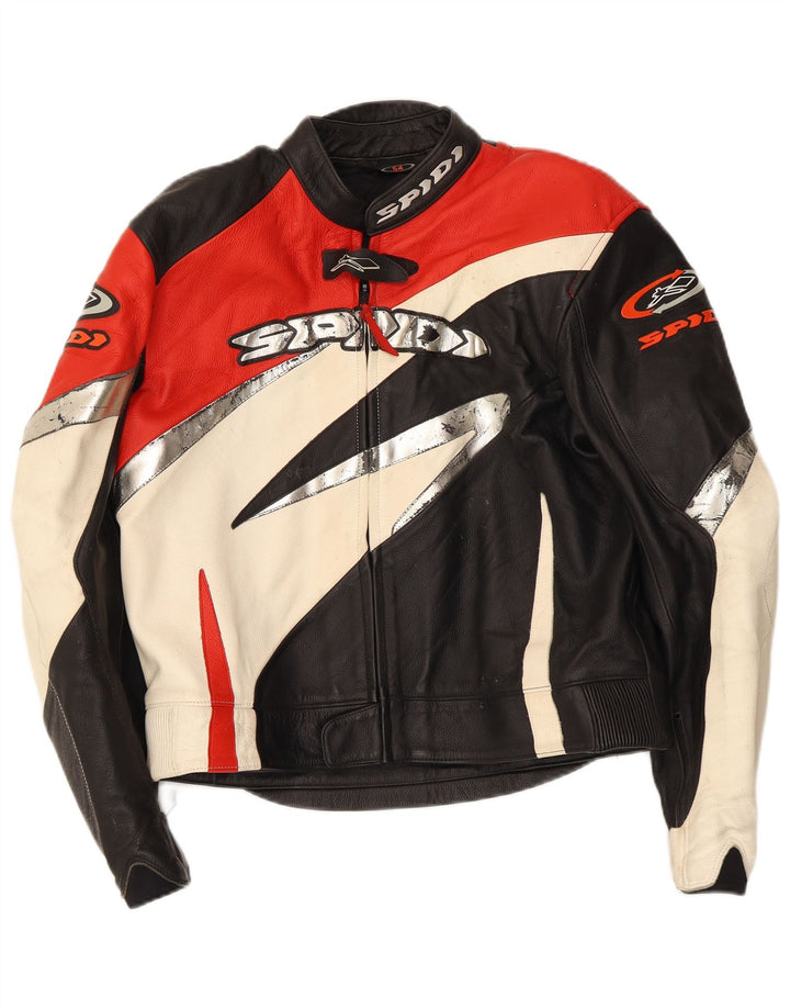 Spidi Herren Graphic Moto Racer Jacke IT 54 2XL Mehrfarbiger Farbblock