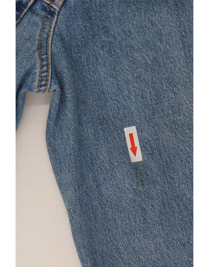 Topshop Damen Crop Denim Jacke UK 10 Small Blau Baumwolle