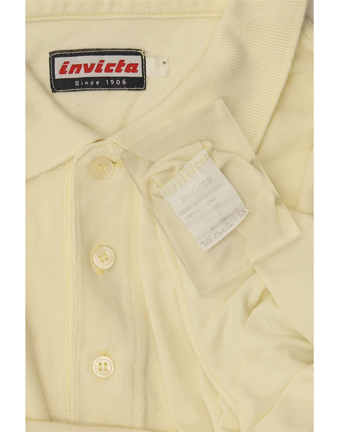 Invicta Herren Poloshirt XL Gelb Baumwolle
