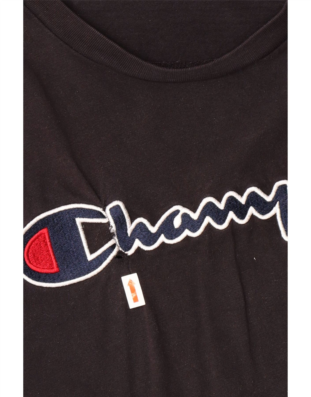 CHAMPION Mens Graphic T-Shirt Long Sleeve Small Black Cotton