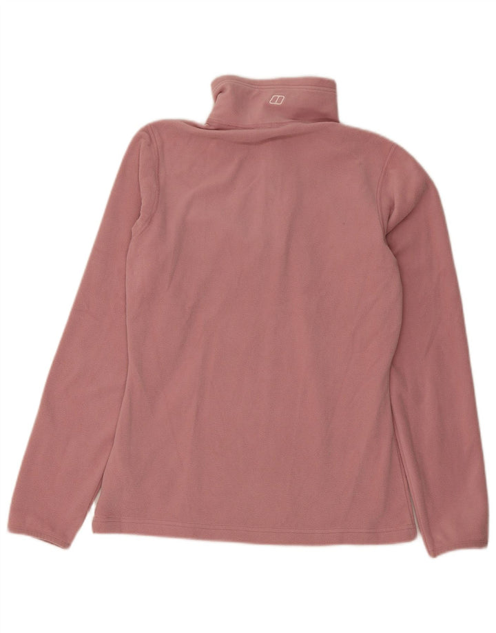Berghaus Damen-Fleecepullover mit Reißverschluss am Hals, UK 10, Größe S, rosa, Polyester