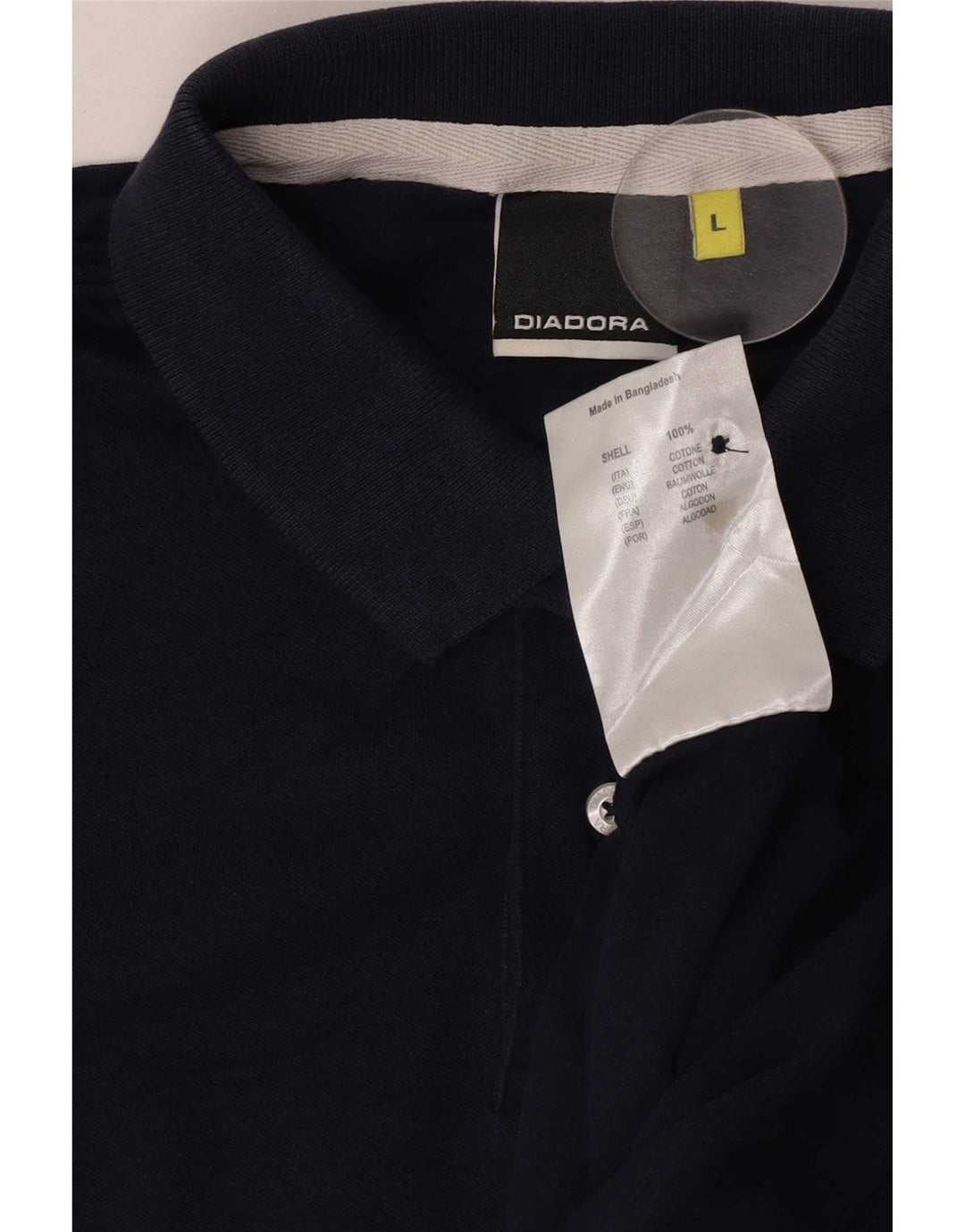Diadora Herren-Poloshirt, große marineblaue Baumwolle