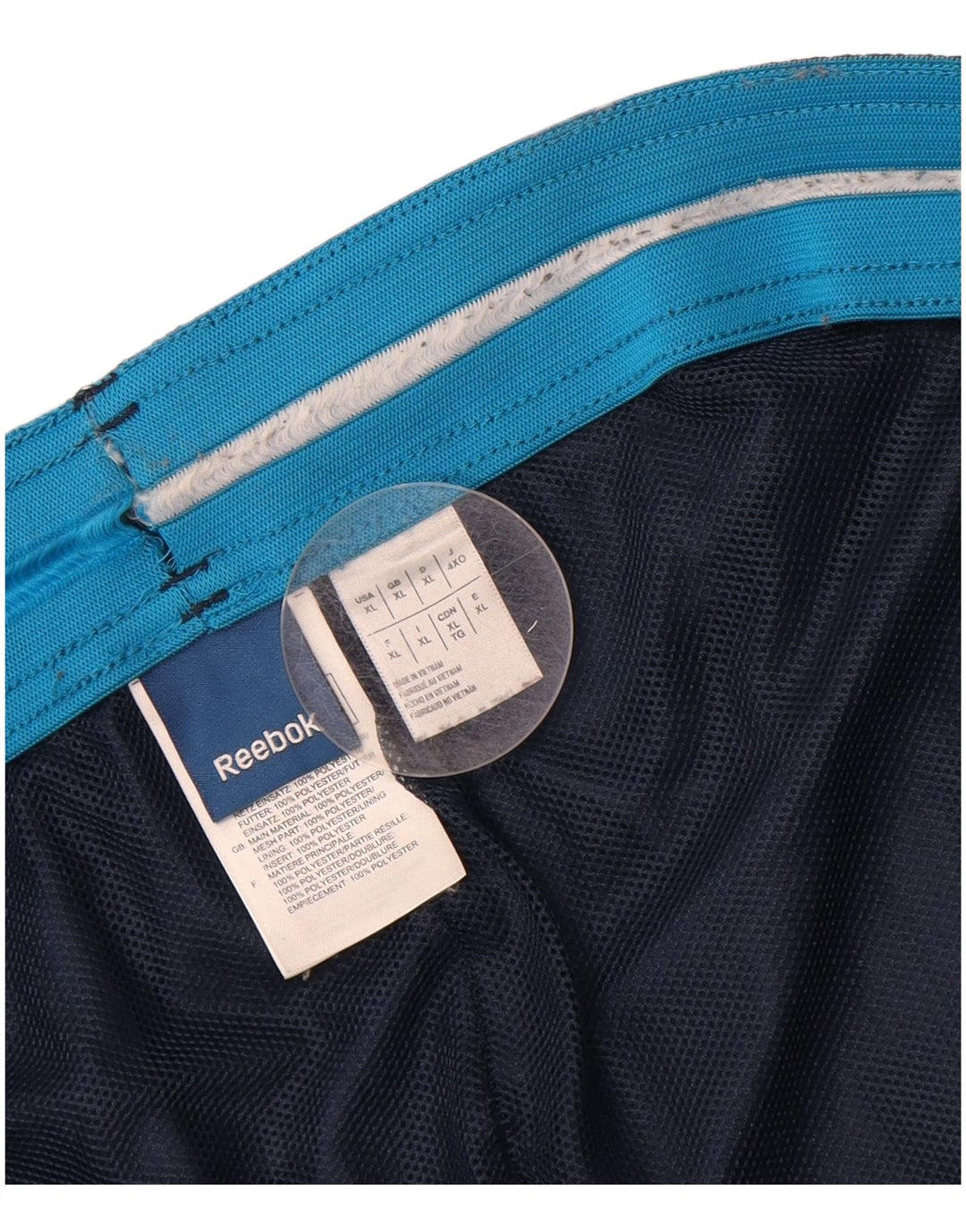 REEBOK Mens Tracksuit Trousers Joggers XL  Navy Blue Polyester