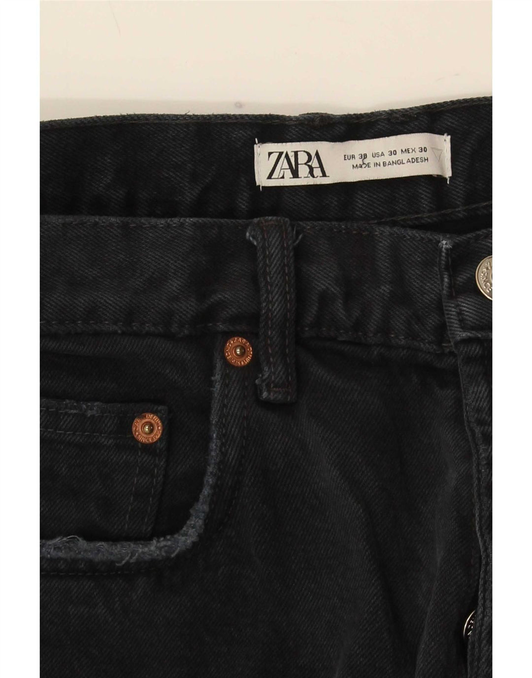 Zara Herren Capri-Jeans EU 38 Small W30 L22 Schwarz