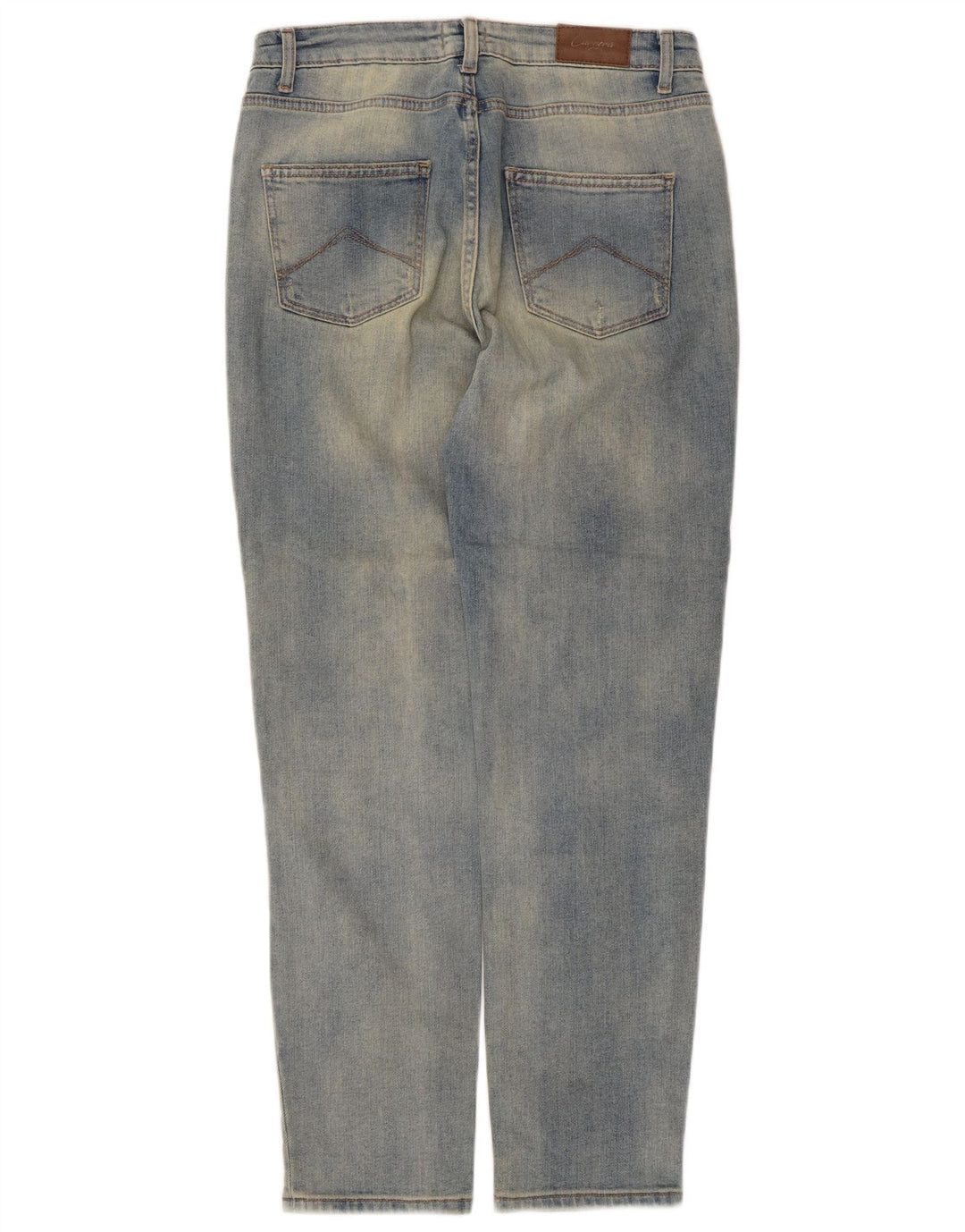 Carrera Damen Distressed Tapered Jeans IT 42 Medium W29 L29 Blaue Baumwolle