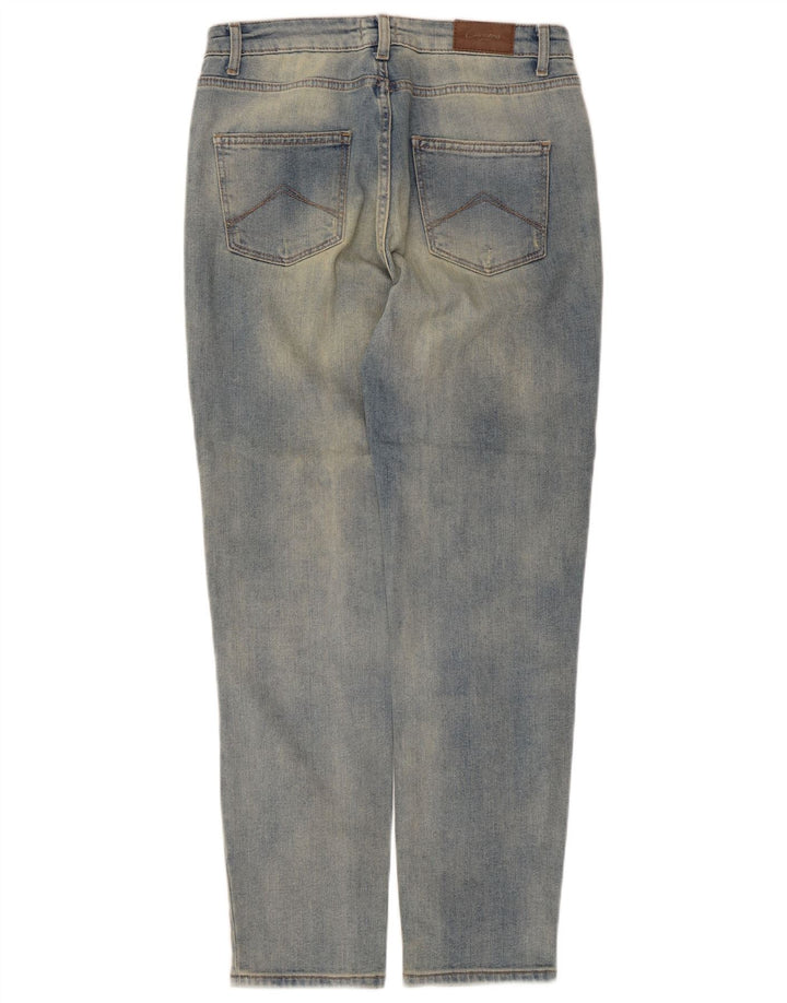 Carrera Damen Distressed Tapered Jeans IT 42 Medium W29 L29 Blaue Baumwolle