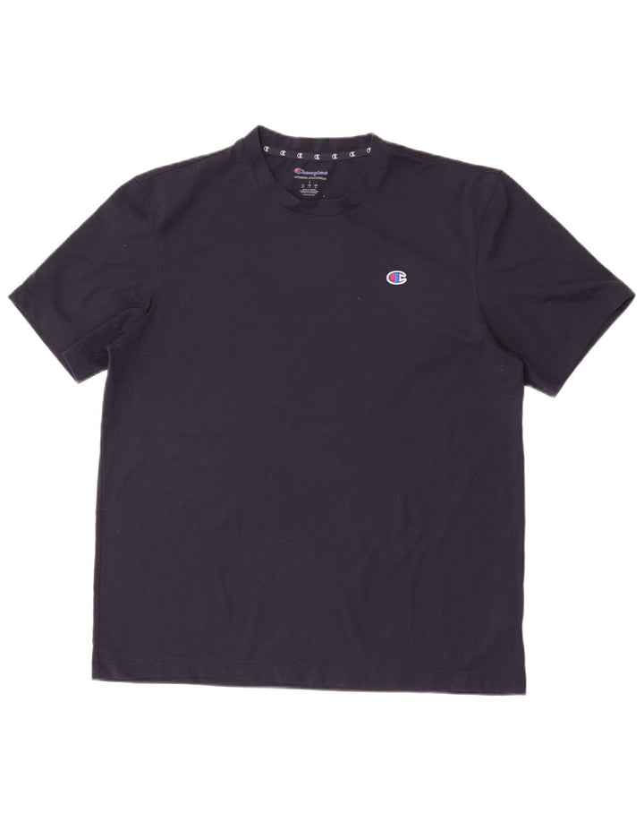 Champion Herren T-Shirt Top Large Marineblau Polyester