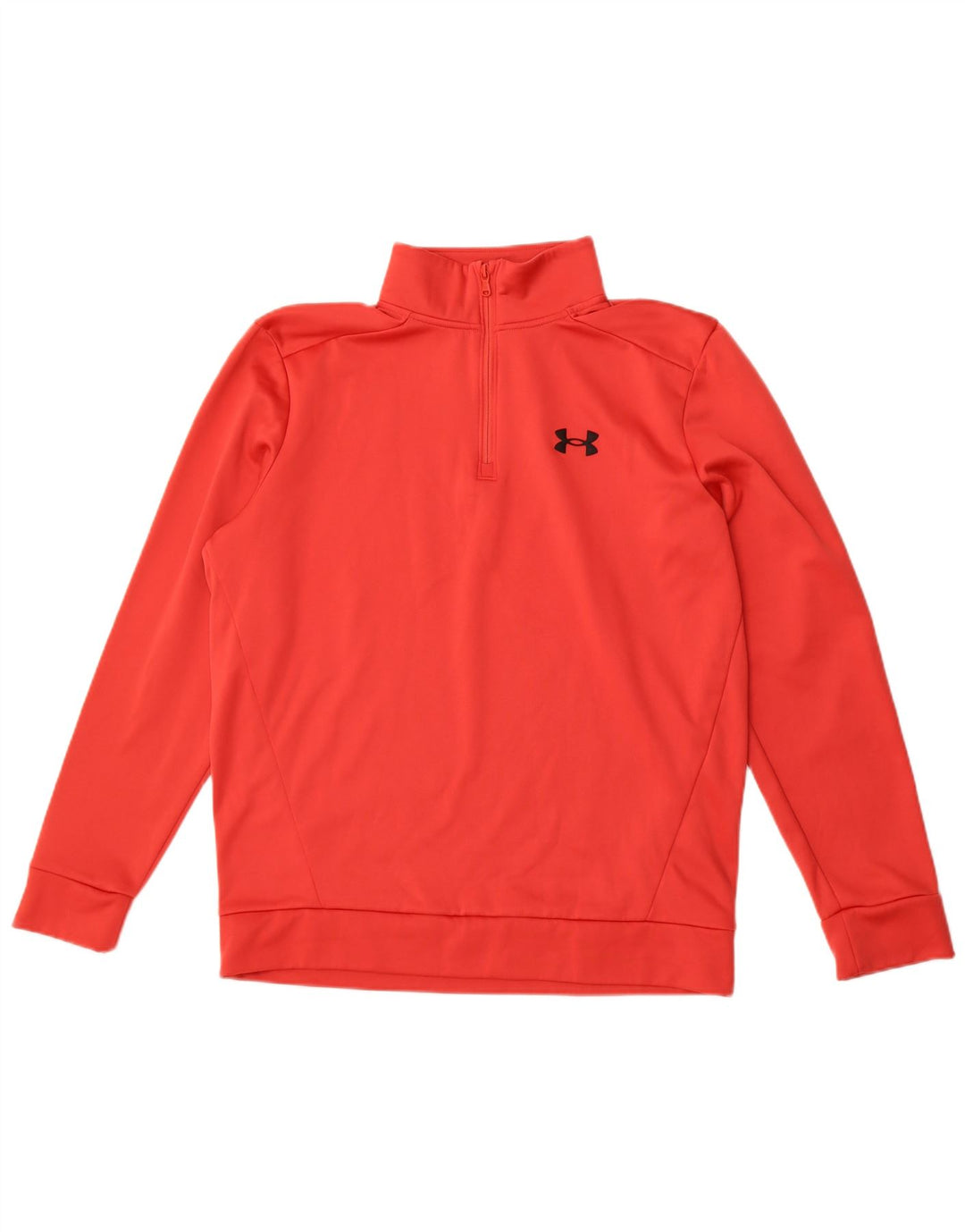 Under Armour Herren-Sweatshirt mit Reißverschluss am Hals, Mittelrotes Polyester