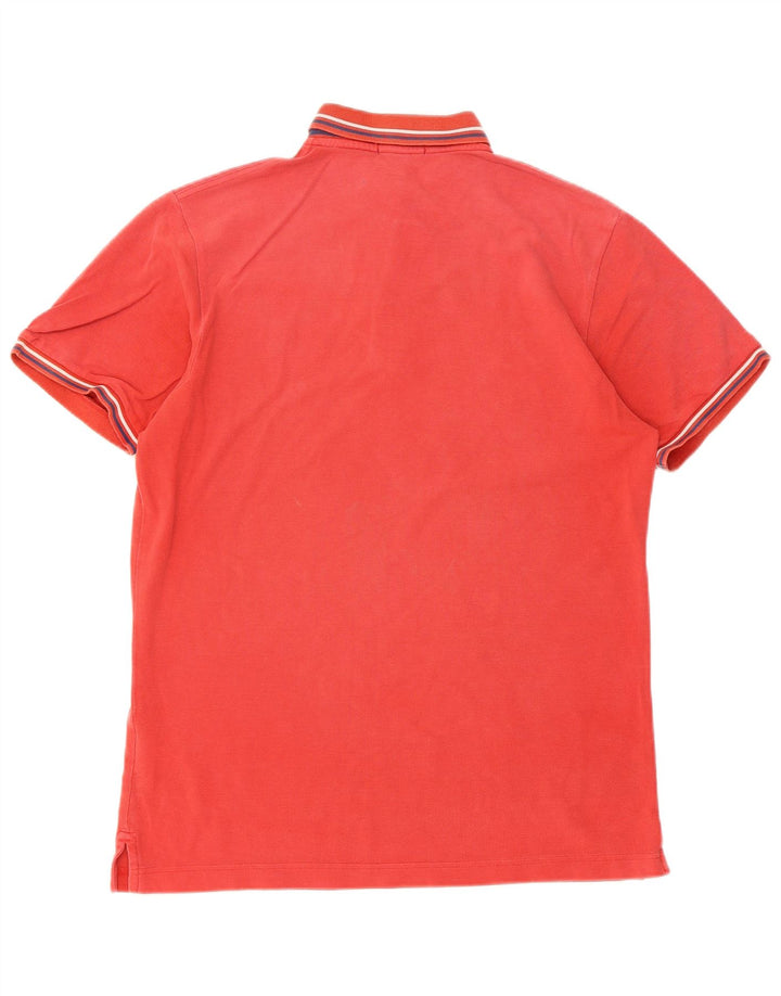 Gant Herren-Poloshirt aus mittelroter, gestreifter Baumwolle