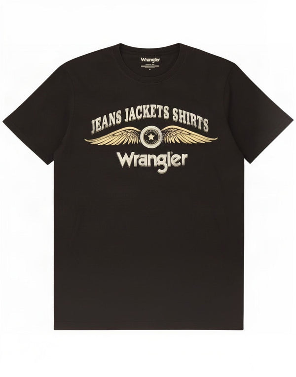 Wrangler Herren-T-Shirt mit Grafik, mittelschwarze Baumwolle