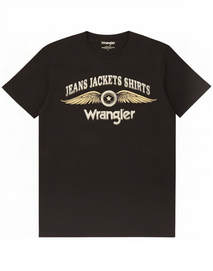 Wrangler Herren-T-Shirt mit Grafik, mittelschwarze Baumwolle