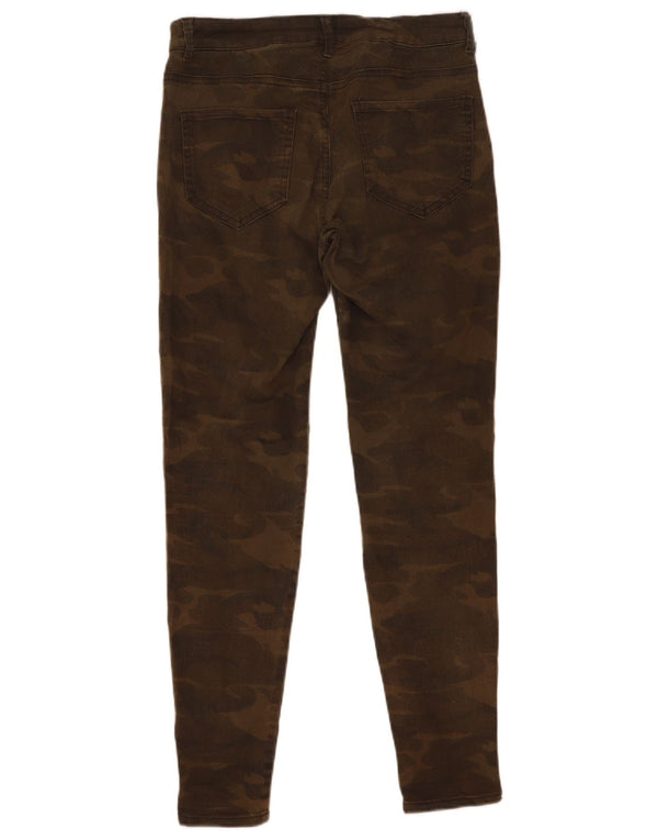 Zara Damen Skinny Jeans EU 36 XS W26 L28 Khaki Camouflage