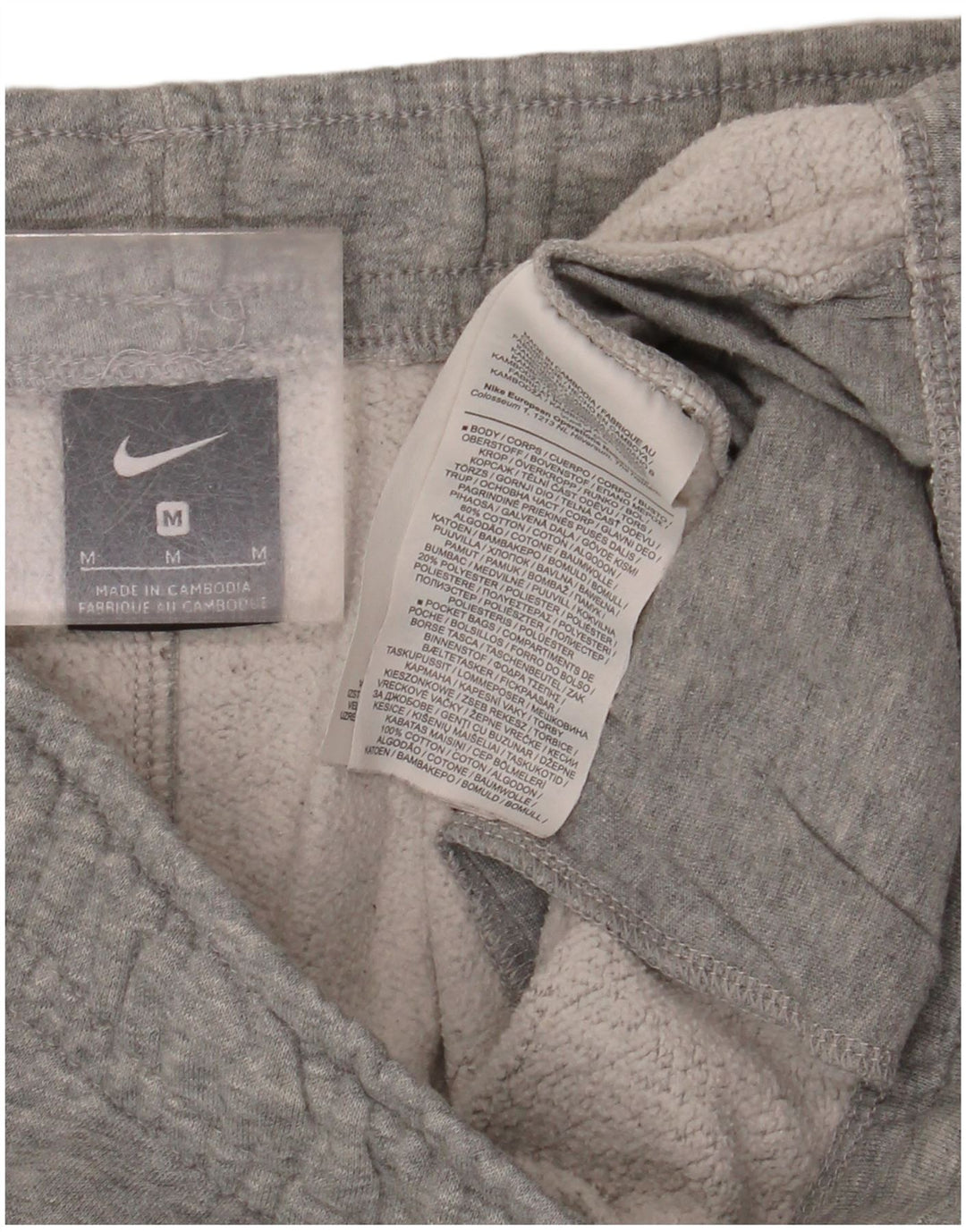 NIKE Herren-Trainingshose, Jogginghose, mittelgrau gefleckte Baumwolle