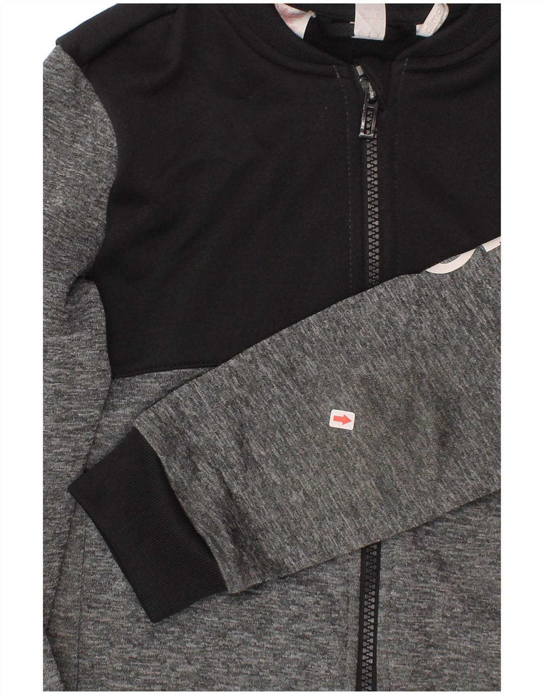 Adidas Jungen Climalite Trainingsanzug Top Jacke 7–8 Jahre Grau Farbblock