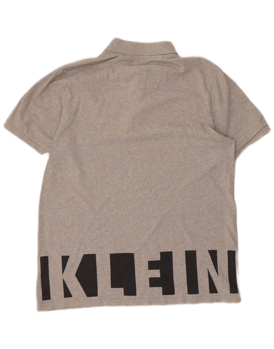 CALVIN KLEIN JEANS Herren-Poloshirt mit Grafik, mittelgraue Baumwolle