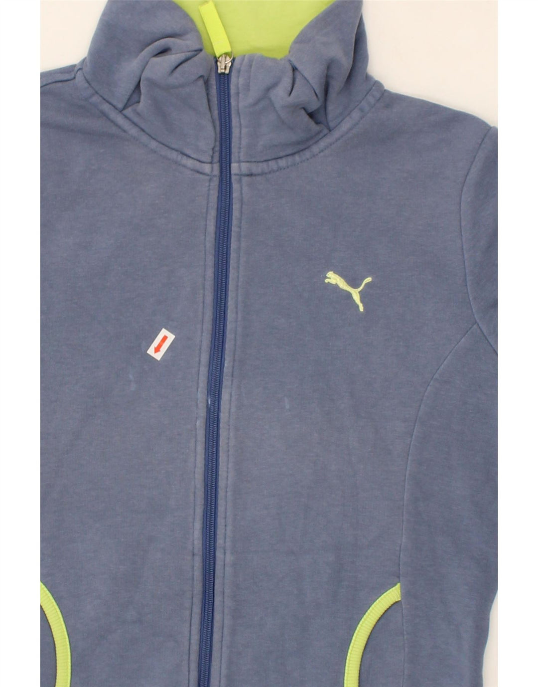 PUMA Womens Graphic Tracksuit Top Jacket UK 10 Small Blue Cotton Vintage Puma and Second-Hand Puma from Messina Hembry 