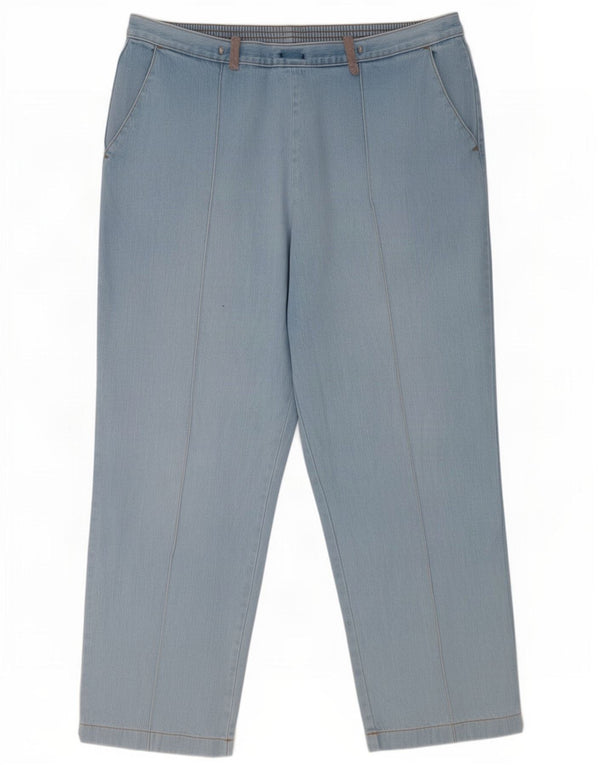 Marks & Spencer Damen-Cropped-Jeans UK 16 Large W32 L25 Blaue Baumwolle