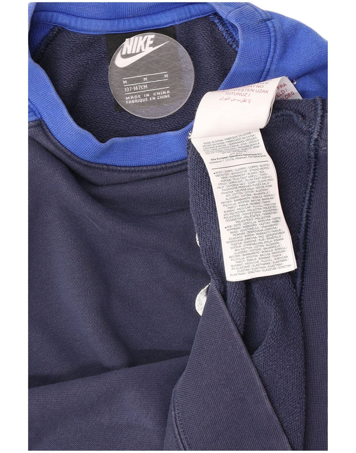Nike Jungen-Sweatshirt mit Grafik, 10–11 Jahre, Mittelblau, Farbblock