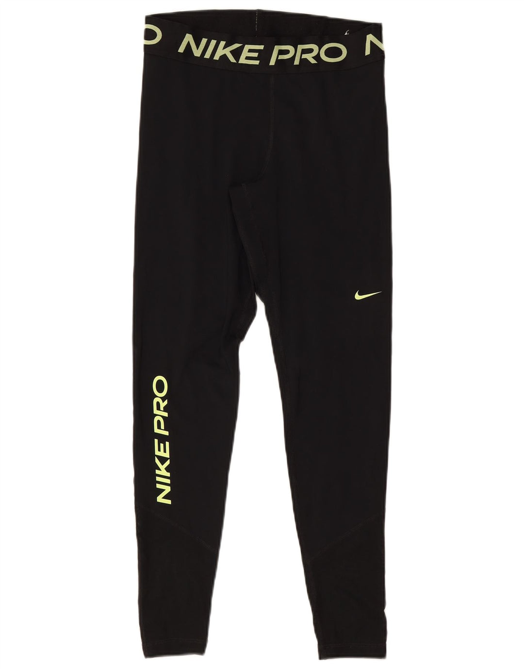 Nike Damen Dri Fit Graphic Leggings UK 12 Mittelschwarzes Polyester