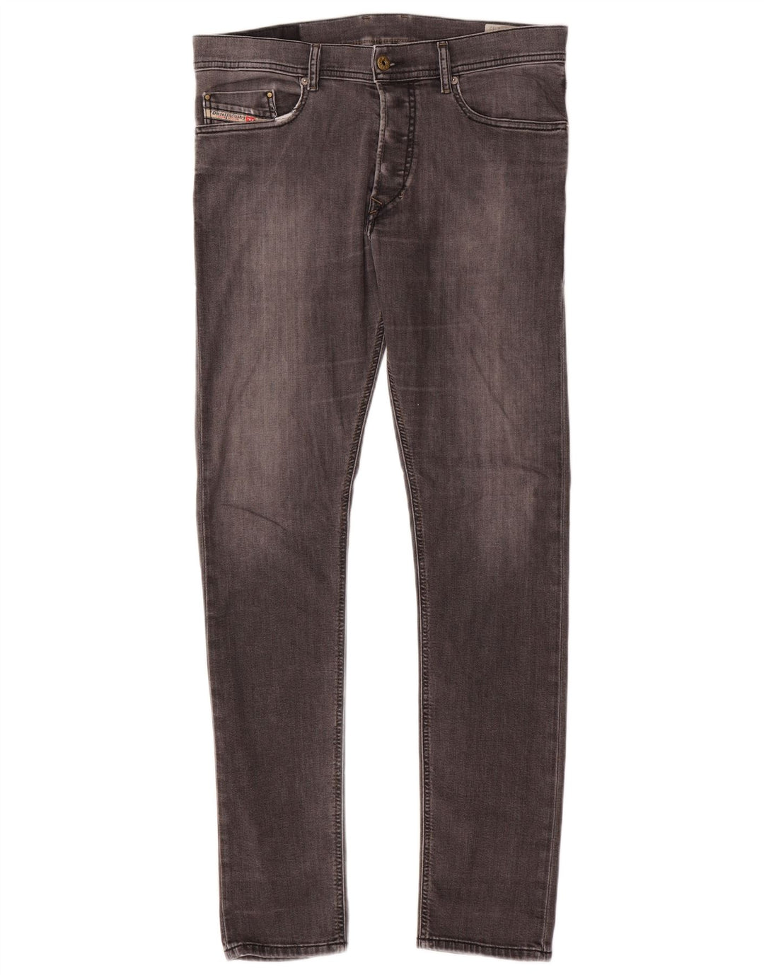 DIESEL Herren Tepphar Carrot Slim Jeans W31 L32 Graue Baumwolle
